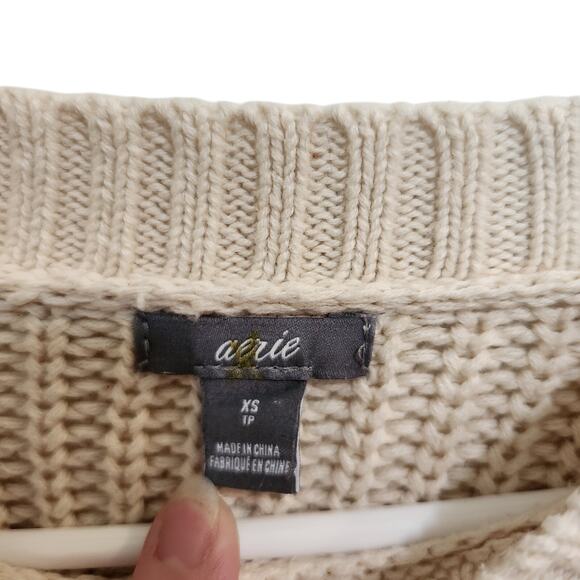 Aerie Ombre Long Sleeve Open Knit Casual Cover Up Pullover Sweater Multicolor XS - Picture 6 of 8